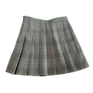 Hoerev Gray Pleated Mini Skirt Size Small